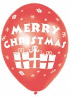 6 Christmas Greetings Luftballons 27,5cm