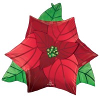 Hübscher Weihnachtsstern Folienballon 66cm