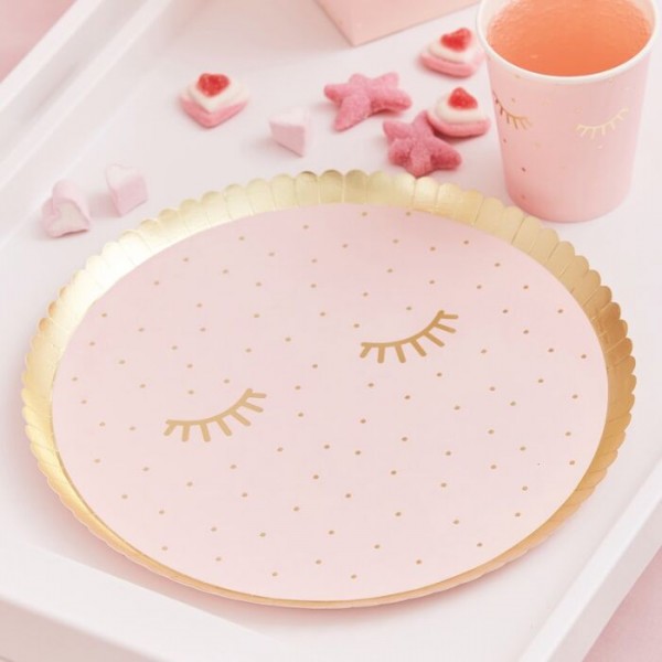 8 Pamper Party Pappteller 21,5cm