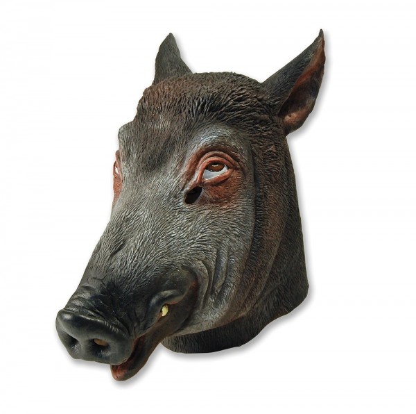 Schwarze Wildschwein Maske