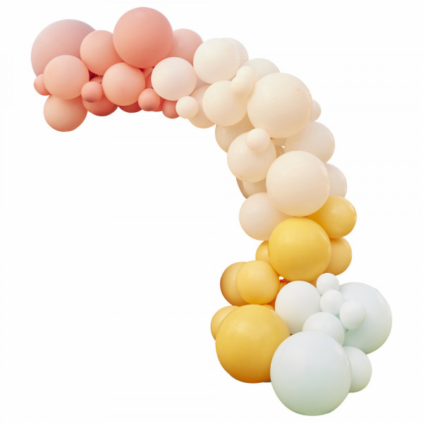 Ballongirlande Pastell-apricot 75-teilig