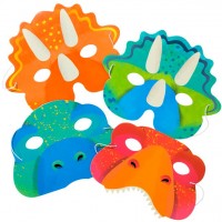 8 Dino Herde Pappmasken