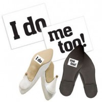 Vorschau: 2 Schuhsticker I Do - me too 4,5x3,6cm