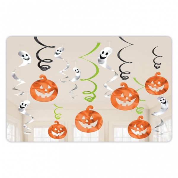 Halloween Town Kürbis-Wirbel Hängedeko