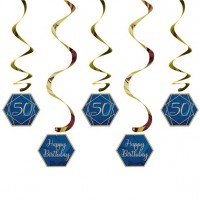 5 Luxurious 50th Birthday Spiralhänger 99cm