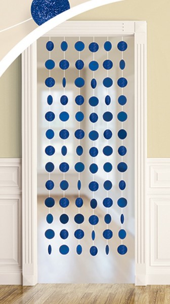 6 Deko-Hänger Sparkling Circles Blau