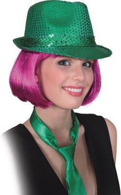 Grüne Schmale Partykrawatte