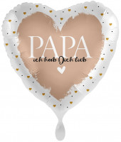Papa hab dich lieb Herz Folienballon 43cm
