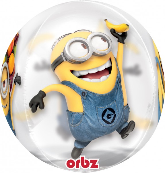 Kugelballon Verrückte Minions transparent 4