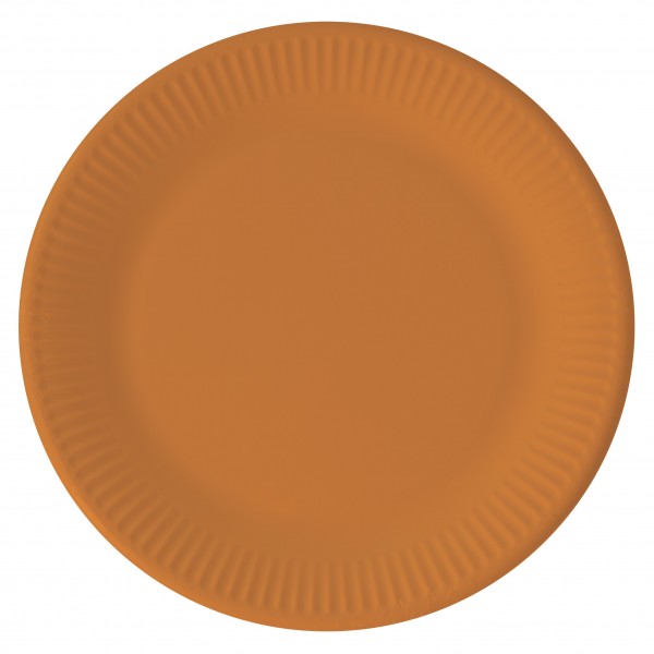 8 Öko Pappteller Paganini orange 23cm