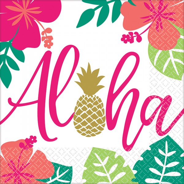 16 Aloha Island Servietten 33cm