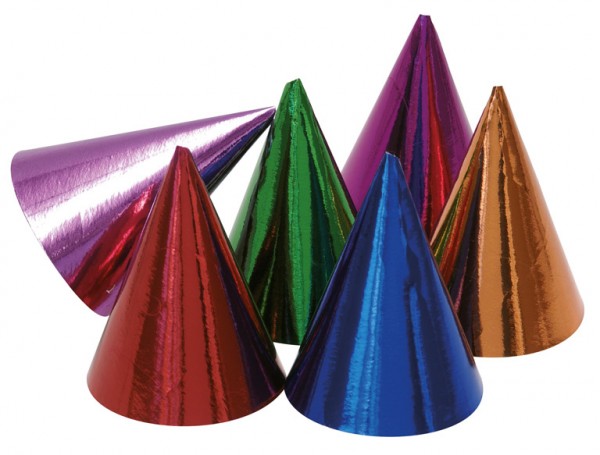 10 Bunte Kegel Party Hütchen