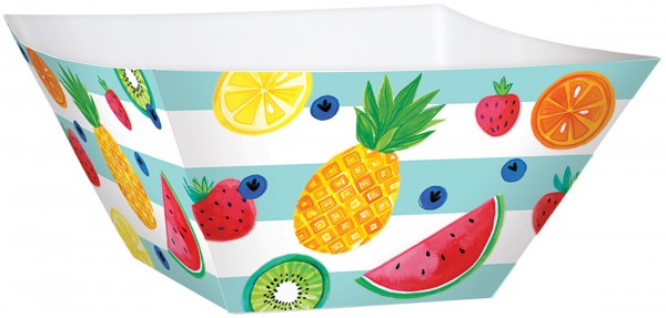 3 Tutti frutti Pappschüsseln 24cm