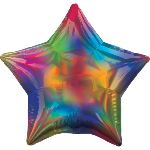 Holografischer Folienballon bunt 45cm