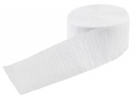 Partyspaß Krepp Luftschlange weiß 24m