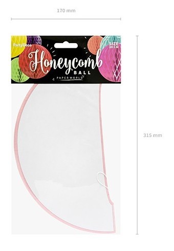 Wabenball Lumina hellrosa 30cm 3