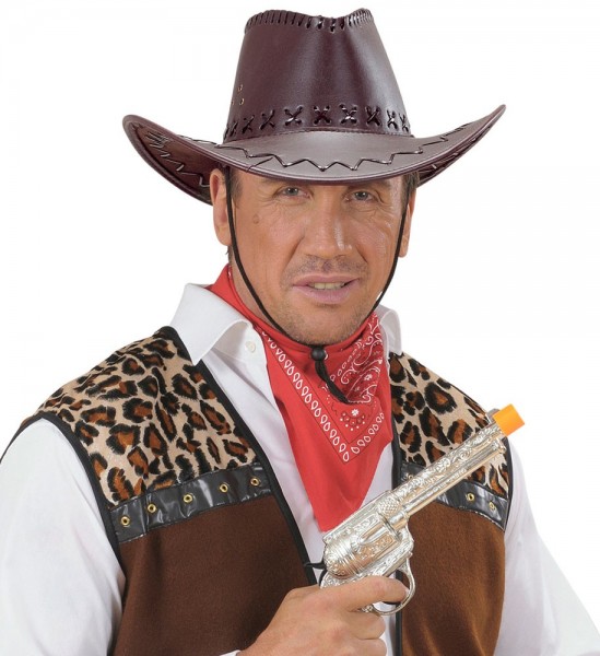 Nähten Cowboyhut Braun 3