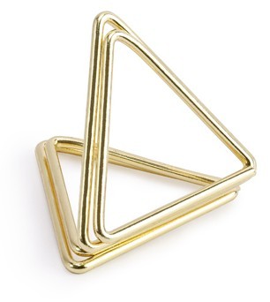10 Dreieck Kartenhaltern gold 2