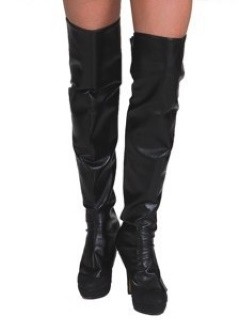 Schwarze Overkneestiefel Stulpen Für Damen