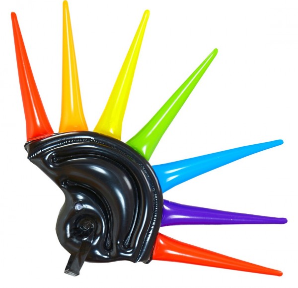 Aufblasbarer Punk Helm Mit Spikes 90 cm 5