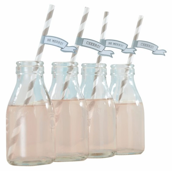 25 Birthday Flag Strohhalme