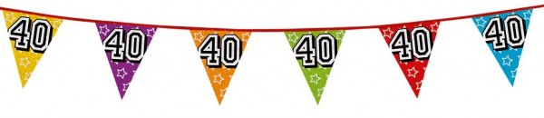 Holografische 40. Geburtstag Wimpelkette 800cm 2