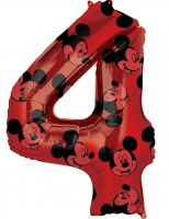 Mickey Mouse Zahl 4 Ballon 66cm