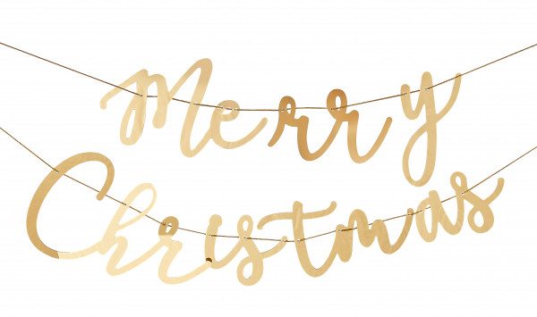 Goldene Holy Christmas Girlande 1,5m