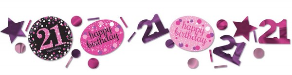Pink 21st Birthday Streudeko 34g