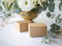 10 Kraftpapier Faltschachteln 6 x 5,5cm