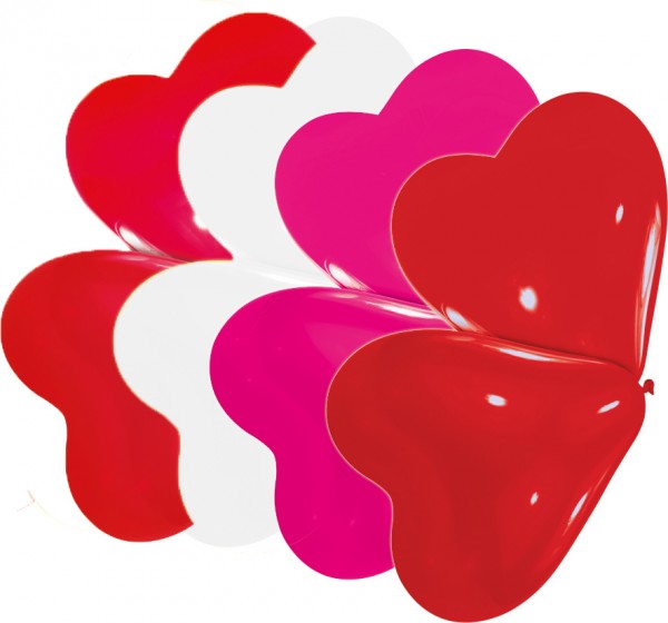 10 Herz Luftballons Mix 20cm