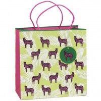 Geschenktüte pink Zebra 26cm x 33cm