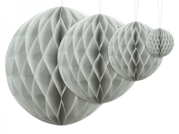 Wabenball Lumina hellgrau 20cm 2