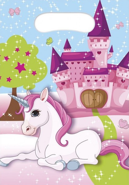 6 Einhorn Traumwelt Geschenktüte