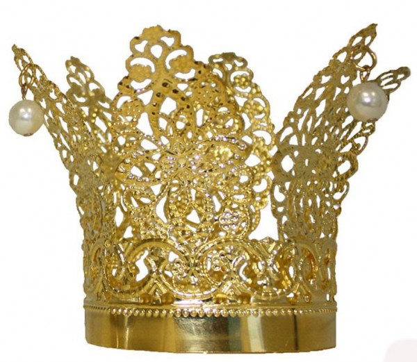 Feine Goldkrone Mit Perlen