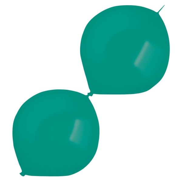50 Metallic Girlandenballons acquamarin 30cm