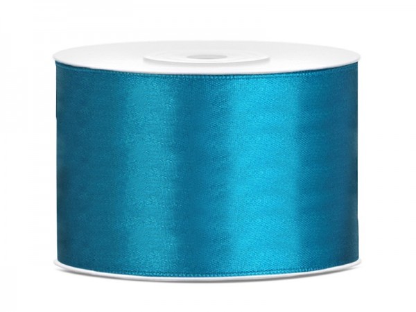 25m Satin Geschenkband türkis 5cm breit
