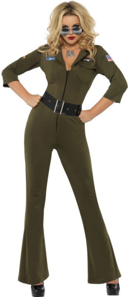 Pilotin Top Gun Damenkostüm