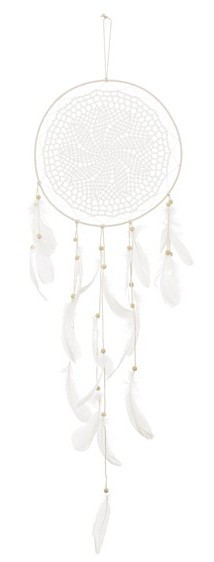 Weißer Boho Traumfänger 30 x 94cm 3