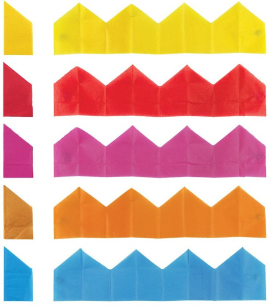 5 bunte Papier Partyhüte