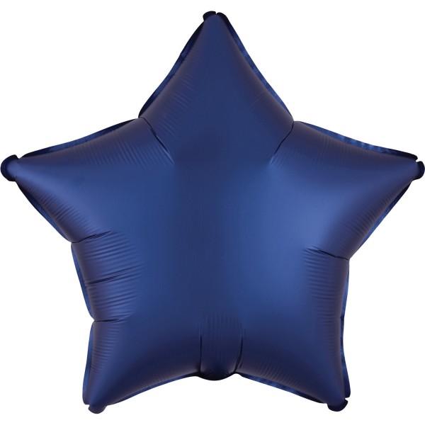 Edler Satin Sternballon royalblau 43cm