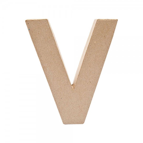 Buchstabe V aus Pappmaché 17,5cm