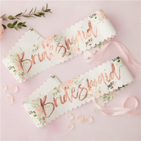 2 Rosy Bride Schärpen Brautjungfer