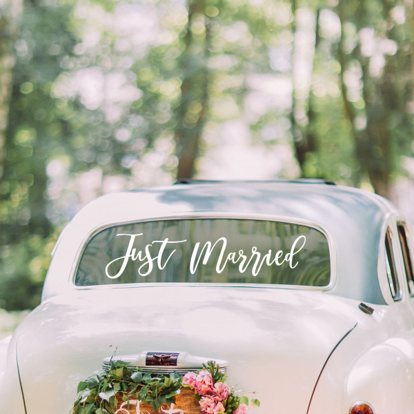 Golden Wedding Just married Auto Sticker 2