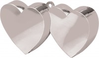 Doppelherz Ballongewicht in Silber