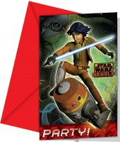 6 Star Wars Rebels Einladungskarten
