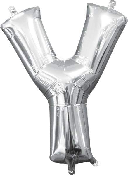Mini Folienballon Buchstabe Y silber 35cm