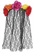 Blumiger Haarreif Mit Spitzenschleier
