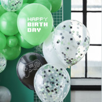 5 Gamer Eco Party Ballons 30cm