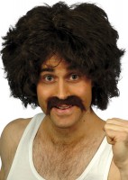 Zerzauste Perücke und Schnurrbart